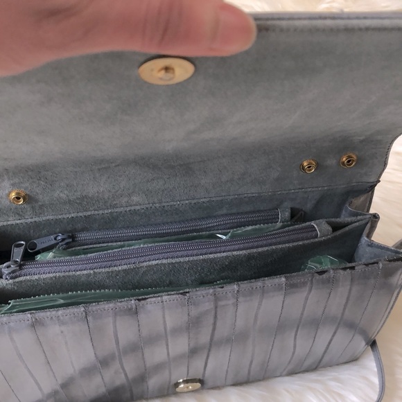 Eel skin leather vintage clutch with strap. Unbranded - Picture 11 of 12